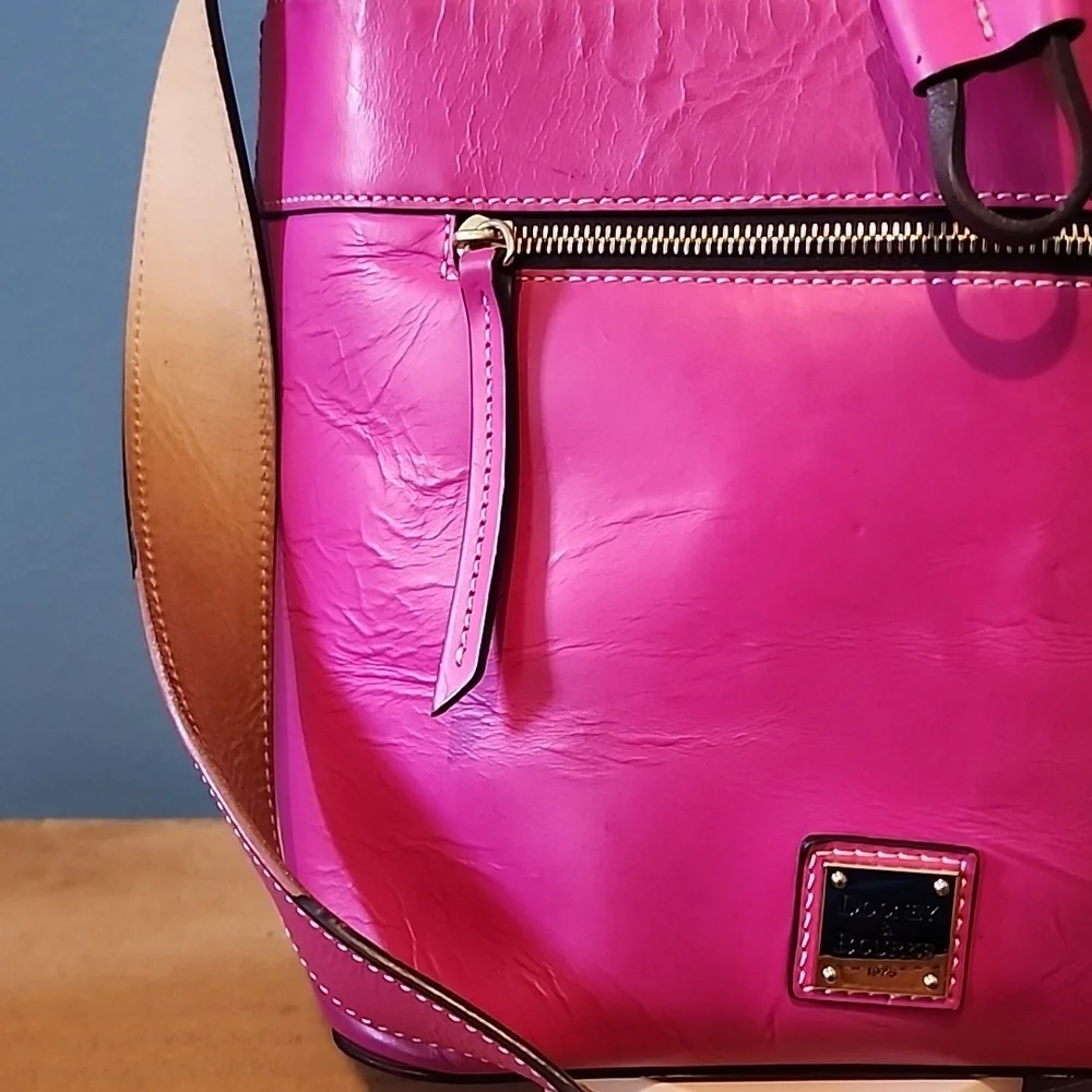 Dooney & Bourke Fuchsia Leather‎ Shoulder Bag